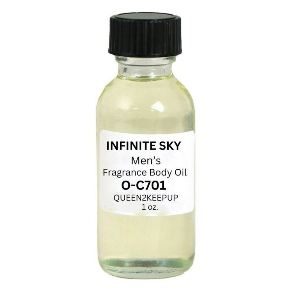 Infinite Sky Men's Body Oil Clean Woody Aromatic Fragrance Scent 1 oz